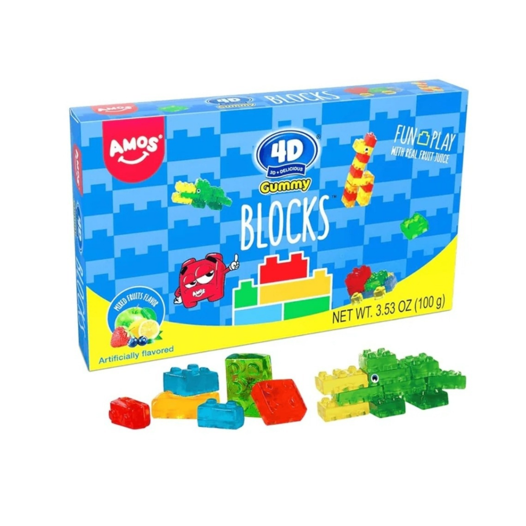 Amos 4D Gummy Blocks Theatre Box 100g